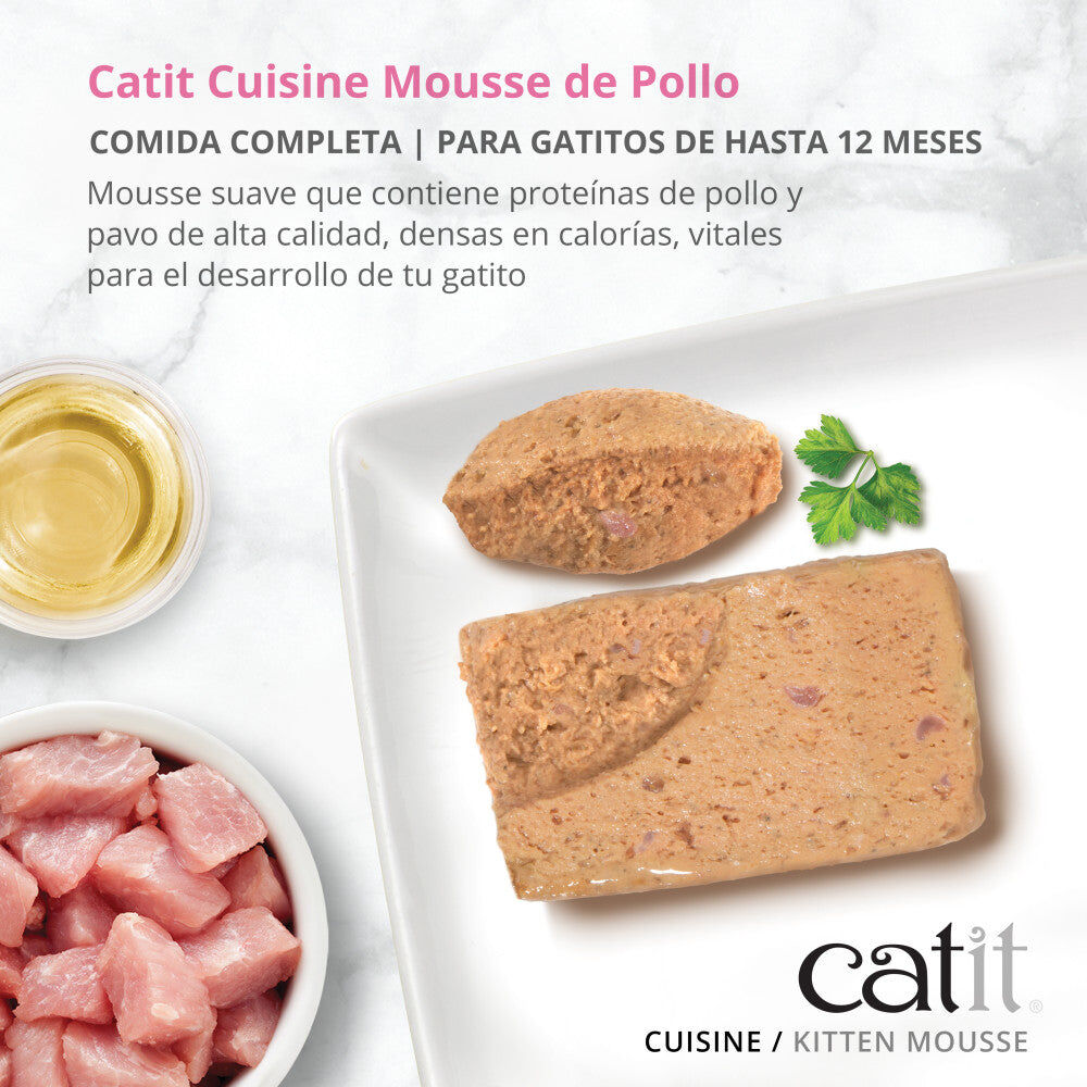 Mousse de Pollo para Gatito Junior Cuisine Kitten, 90 g, , large Imagen numero 2