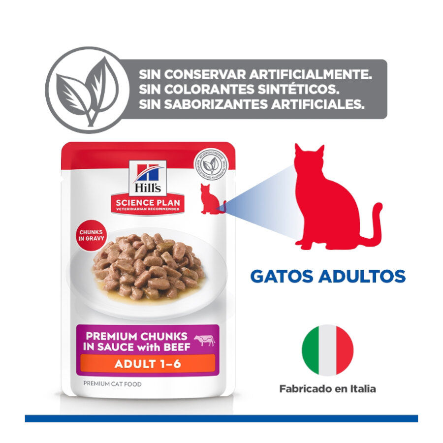 85 g Hill's Science Plan Adult Ternera Sobre en Salsa para gatos, , large Imagen numero 5