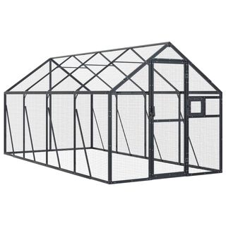 vidaXL Pajarera de aluminio gris antracita para pájaro