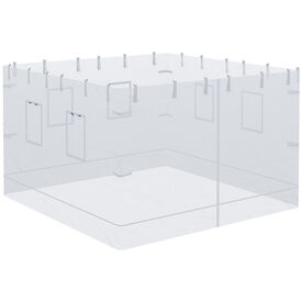 Outsunny 4 Paredes Laterales Para Carpa Mosquitera Para Cenador Blanco 
