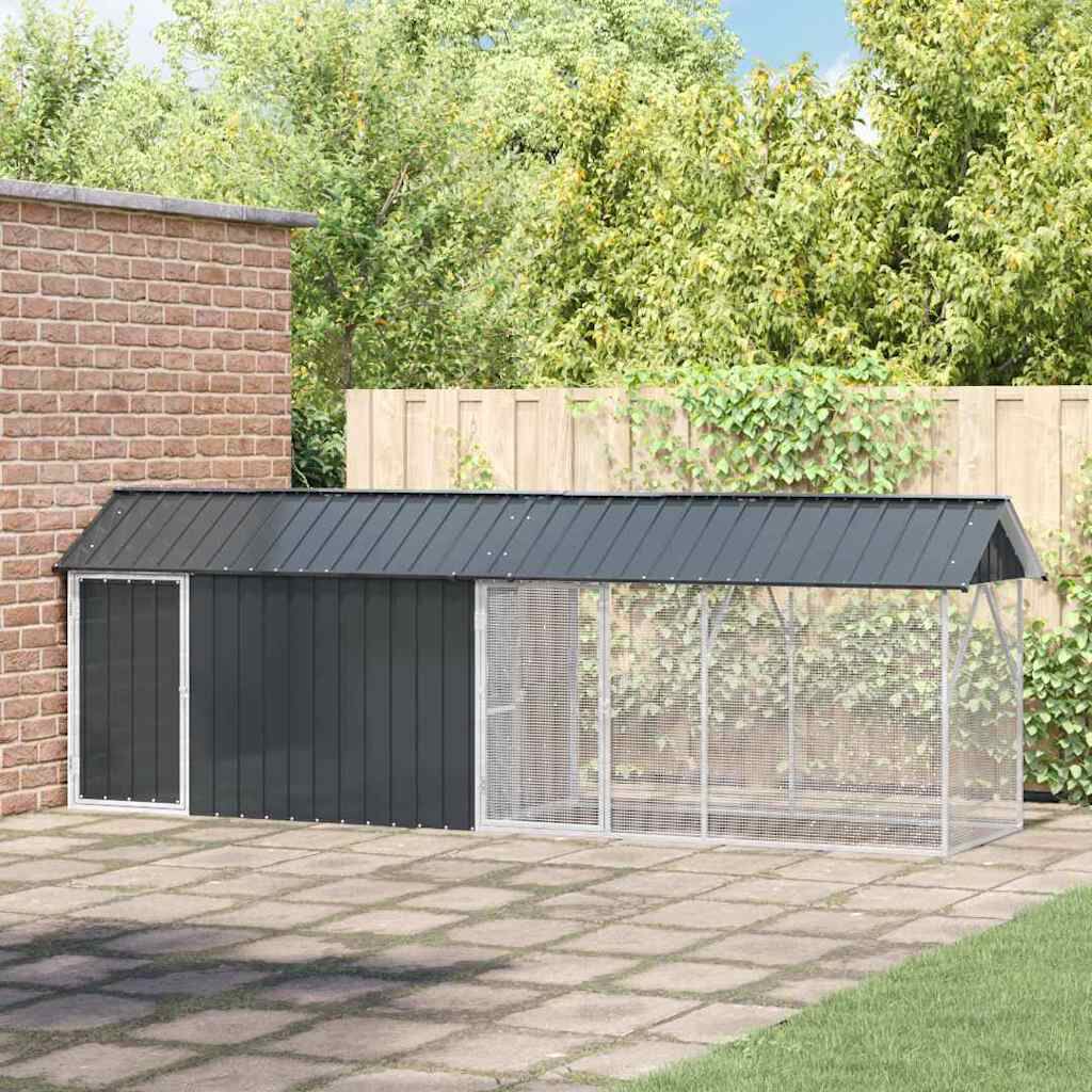 vidaXL Jaula para Aves Antracita 430 x 208 x 247 cm Acero galvanizado thumbnail