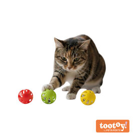 Tootoy! Pelota con Cascabel Colores Variados para gatos