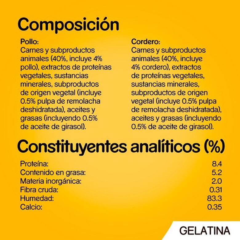 Pedigree Pollo y Cordero Gelatina en Bolsita para Perros - Multipack, , large image number null