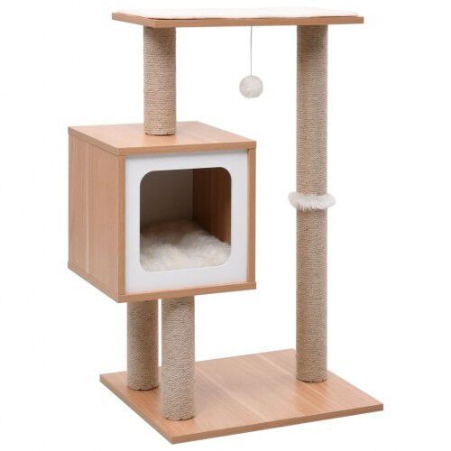 VidaXL Rascador para gatos color Blanco, , large Imagen numero 1
