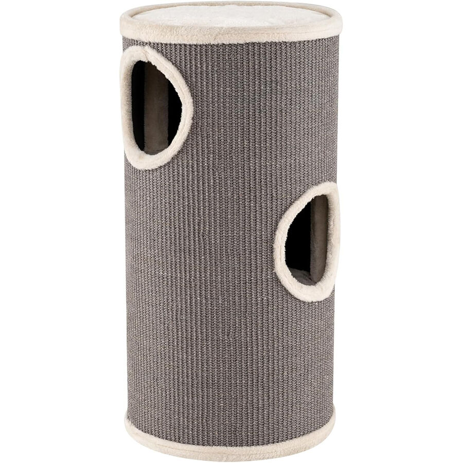 COSTWAY Barril Rascador para Gatos de 4 Niveles, 70 cm Torre Gato Rascador con Almohadilla para Rascar de Sisal, Cama Acolchada, Condominio para Gato Forma Barril, Ideal para Hogares con Varios Gatos, , large Imagen numero 1