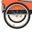 Vidaxl remolque de bicicleta naranja y gris, , large indicador imagen numero 4