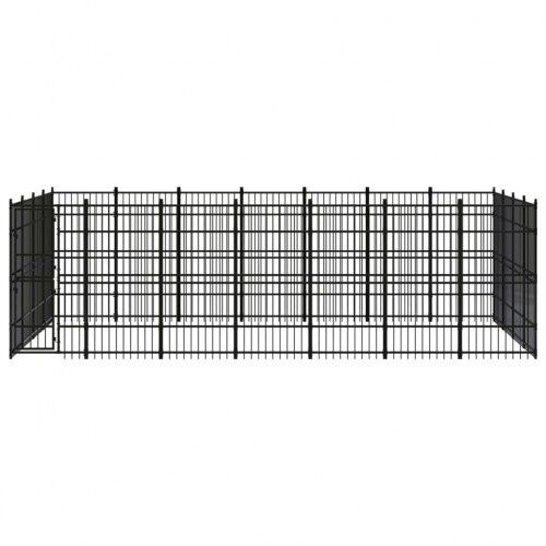 Vidaxl perrera con bisagra y sistema de cierre para perros, , large Imagen numero 12