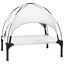 vidaXL Cama Elevada para Perro  con Techo Desmontable Gris Plateado Acero, , large indicador imagen numero 11