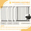 PawHut Barrera de Seguridad Extensible Barrera para Mascotas con 3 Extensiones Montaje a Presión Doble Bloqueo para Puerta Pasillo Escalera 75-145x76 cm Negro, , large indicador imagen numero 5