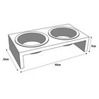 Flamingo Comedero Doble con Soporte Blanco para mascotas, , large image number null