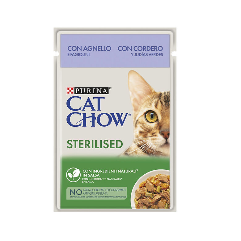 Purina Cat Chow Sterilised cordero sobre para gatos, , large image number null