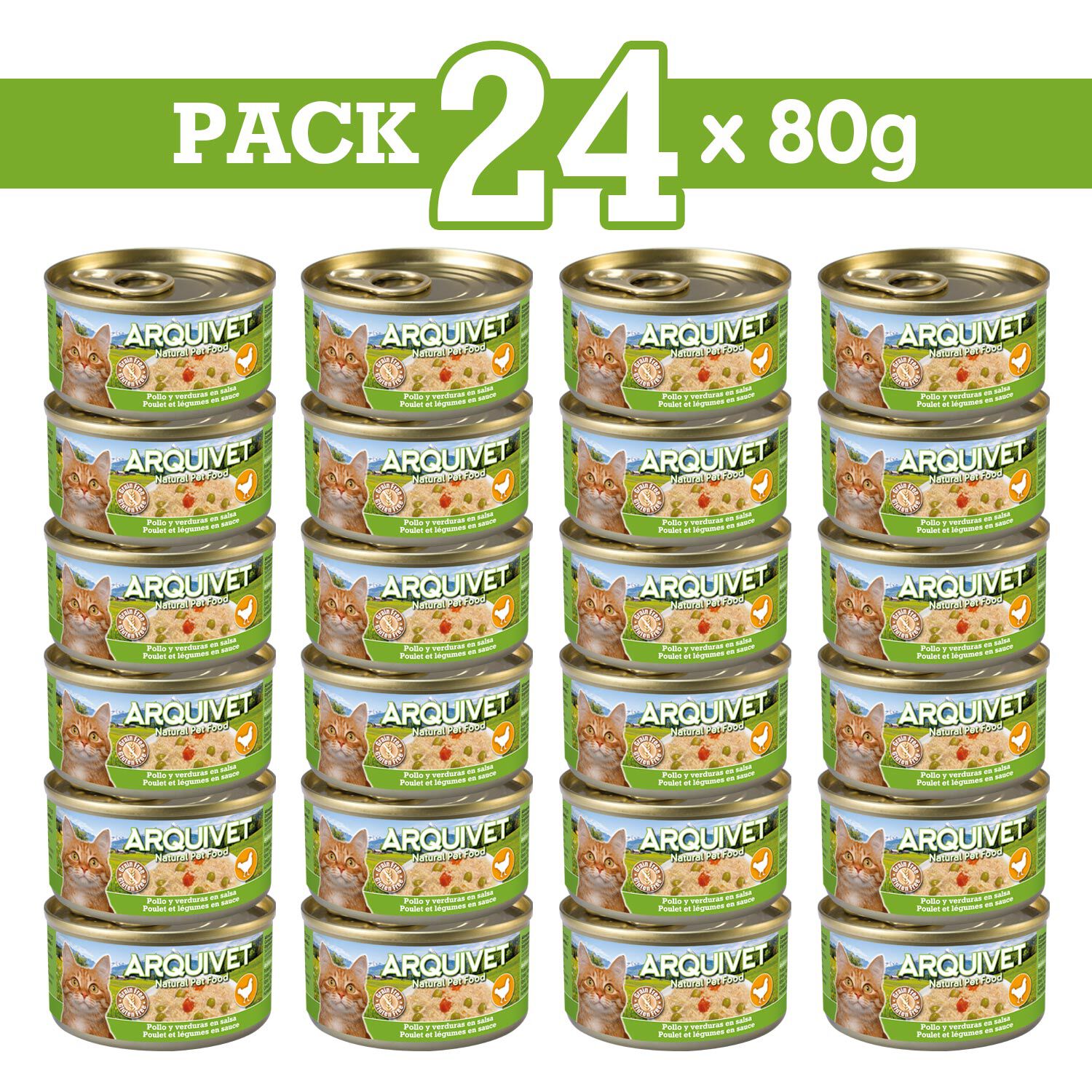 Arquivet Pollo en salsa con Verduras Pack para gatos thumbnail