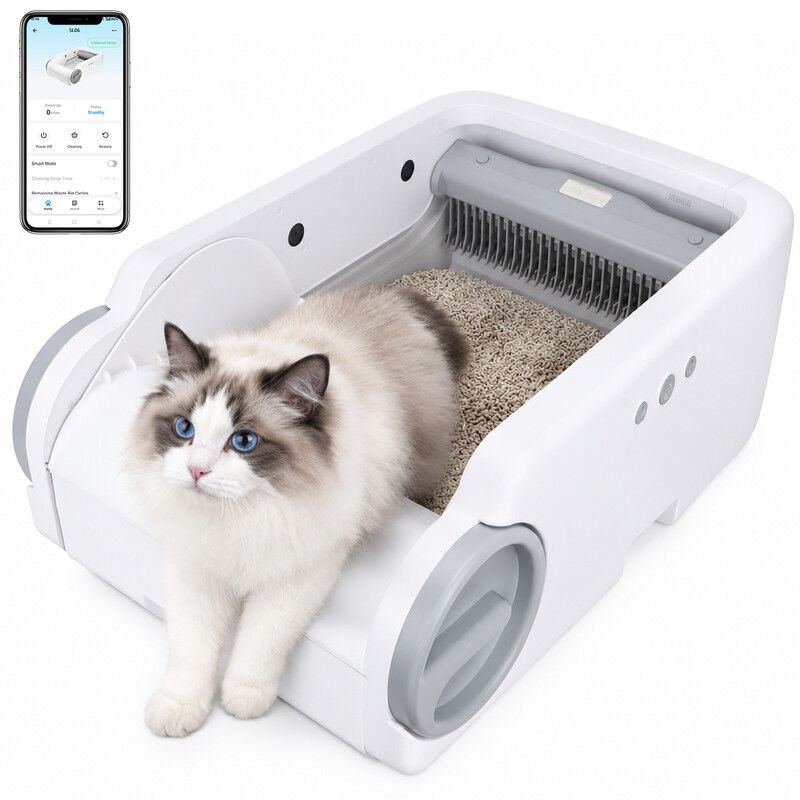Nobleza Arenero Autom&aacute;tico Gatos Autolimpiable Abierto Smart, Caja de Arena Inteligente con App y Sensor Infrarrojo Antiatrapamiento, Gran Capacidad para Varios Gatos, Inodoro El&eacute;ctrico Silencioso, , large Imagen numero 1