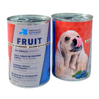 Barakaldo Vet Shop Comida Húmeda Fruit Grain Free Salmón con Arándanos para Perros 