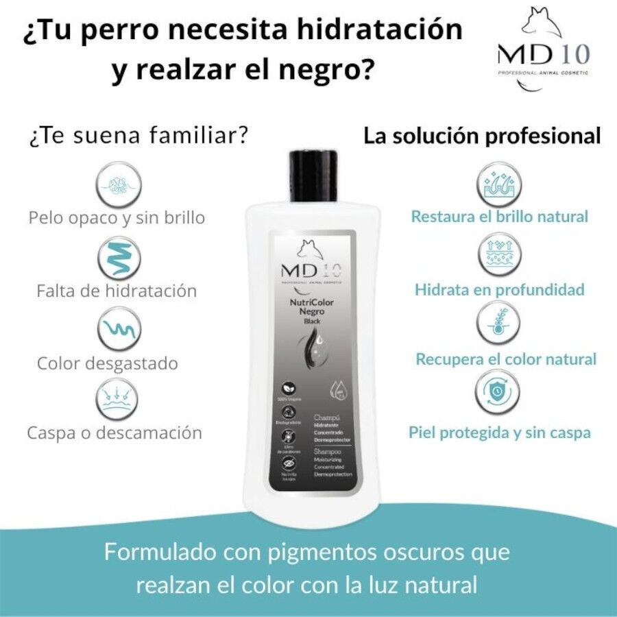 MD-10 Champ&uacute; Hidratante para Perros de Pelo Negro Largo y Corto, , large Imagen numero 4