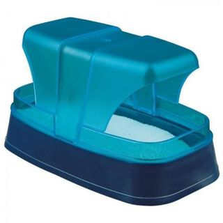 Trixie sandbox jaula de plástico azul oscuro y turquesa para hámsters y ratones