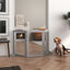 PawHut Barrera de Seguridad para Perros Plegable para Escaleras y Puertas Valla para Perros Pequeños y Medianos de 3 Paneles con Soporte de Pie para Interiores 154x30x80 cm Gris, , large indicador imagen numero 2