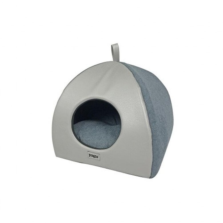 Cama igloo para mascotas Yagu color Azul y gris, , large image number null