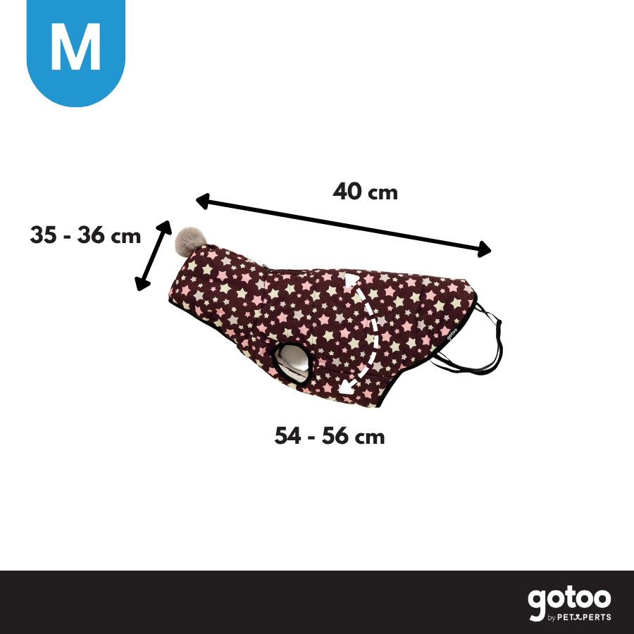 Gotoo Abrigo Estrellas con Capucha y Pomp&oacute;n para perros, , large Imagen numero 4