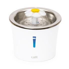 Catit Flower Foruntain LED de acero inoxidable 3L para gatos