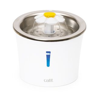 Catit Flower Foruntain LED de acero inoxidable 3L para gatos