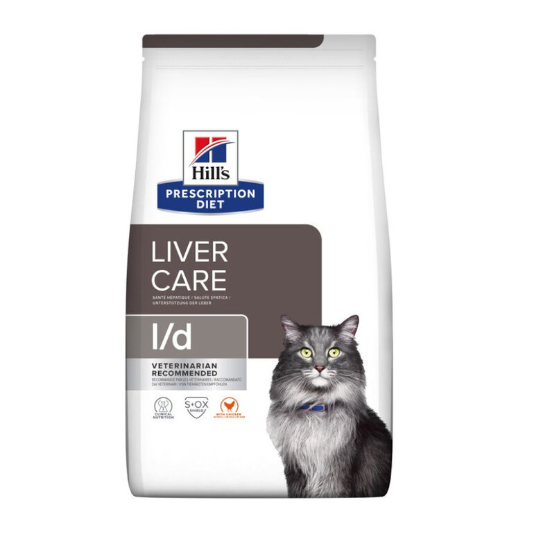 Hill's Prescription Diet Liver Care l/d Pollo pienso para gatos, , large image number null