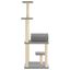 vidaXL Rascador para gatos con postes de sisal gris claro 136 cm, , large indicador imagen numero 4