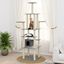 Vidaxl rascador árbol con casa gris para gatos, , large indicador imagen numero 2