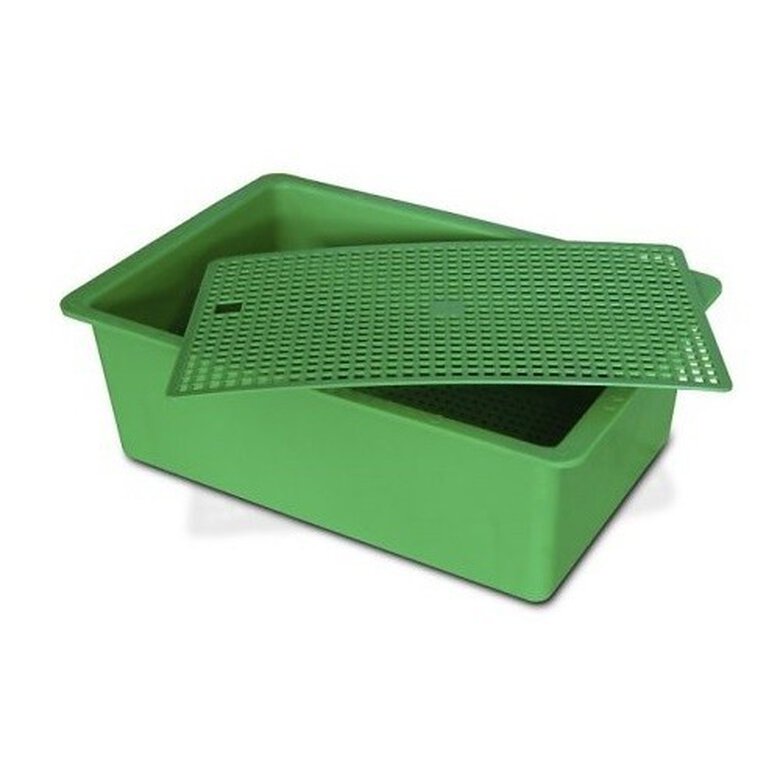 Cubeta de plástico plana para roedores color Verde, , large image number null