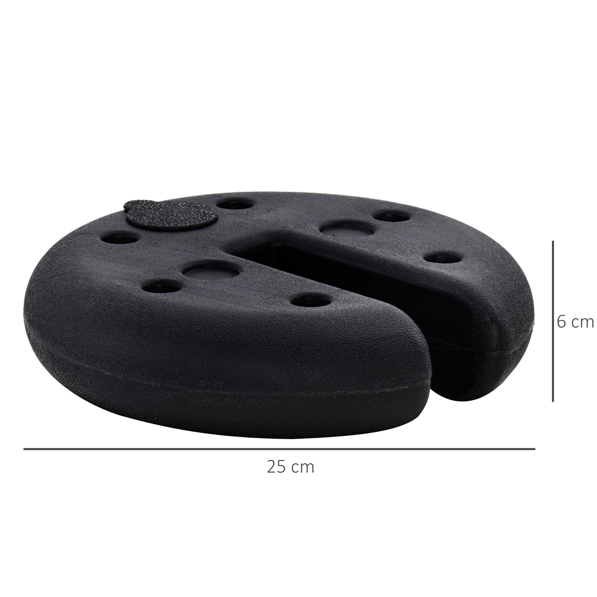 Outsunny Juego de 4 Pesos para Gazebo Rellenable Arena Cemento Base Peso Parasol Pie de Soporte para Carpa Base ponderada &Phi;25x6 cm, , large Imagen numero 3