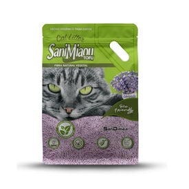 SaniMiau Arena Natural Tofu Lavanda para gatos
