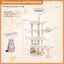 COSTWAY 149 cm Gran &Aacute;rbol Rascador para Gatos con M&uacute;ltiples Niveles | Torre de Juegos con Postes Rascadores de Sisal, Casita, Cesta, Perchas y Juguetes, Centro de Actividades para 2-3 Gatitos, , large indicador imagen numero 5