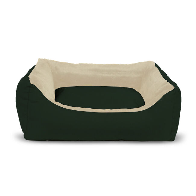 Gauty Cama para Perros y Gatos  Tela Impermeable y pelo - Verde y beige, , large Imagen numero 1