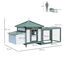 PawHut Gallinero de Madera de Pino Refugio Jaula para Gallinas Pollos Exterior con Caja Nido Bandeja Extraíble y Espacio para Correr 196x76x97 cm Verde y Blanco, , large indicador imagen numero 3
