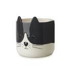Balvi Maceta Kitty Color Negro y blanco Original maceta con diseño de gatito Cerámica 13,7x13,5x13,5 cm, , large image number null