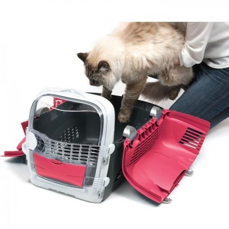 CAT IT bolso transportin convertible rojo cereza para gatos, , large image number null
