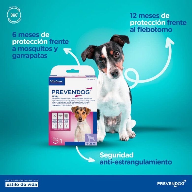 Virbac Prevendog Collar Antiparasitario para perros medianos, , large image number null