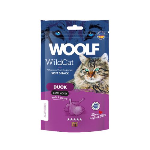 Woolf WildCat Snack Semih&uacute;medo Pato 50gr, , large Imagen numero 1