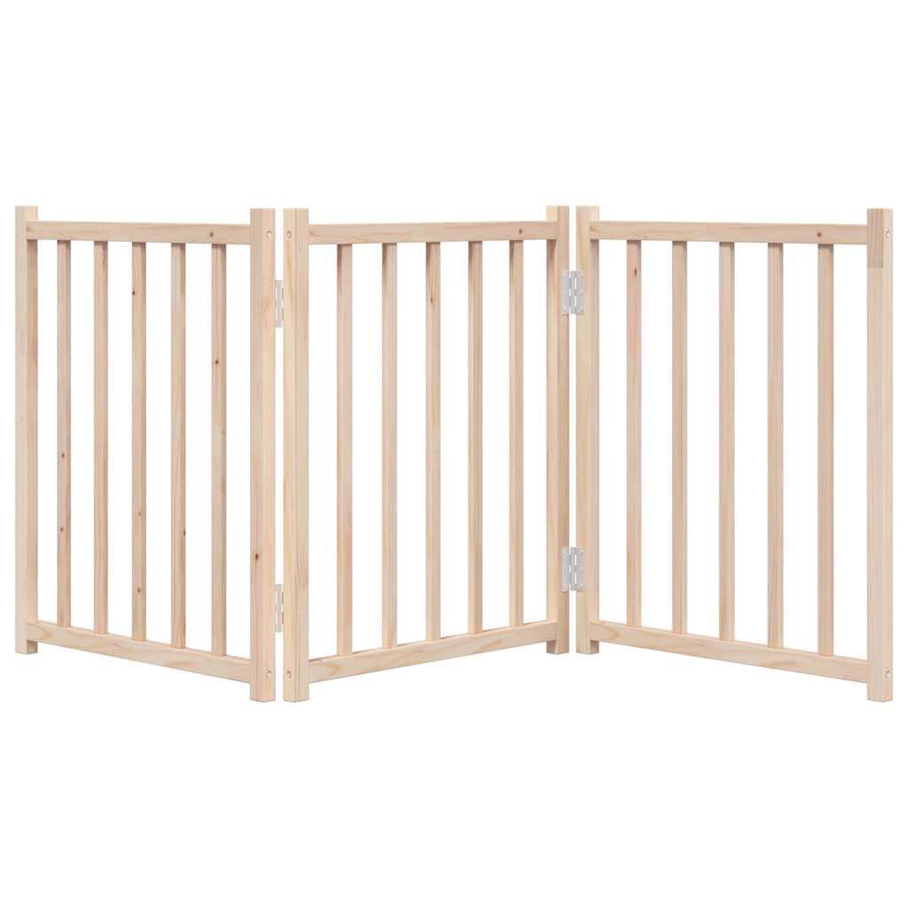 vidaXL Puerta para Perros Plegable Paneles Puerta Mascotas Madera de &Aacute;lamo, , large Imagen numero 5