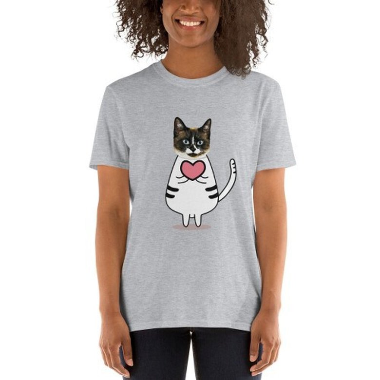 Mascochula camiseta mujer enamorao personalizada con tu mascota gris, , large image number null