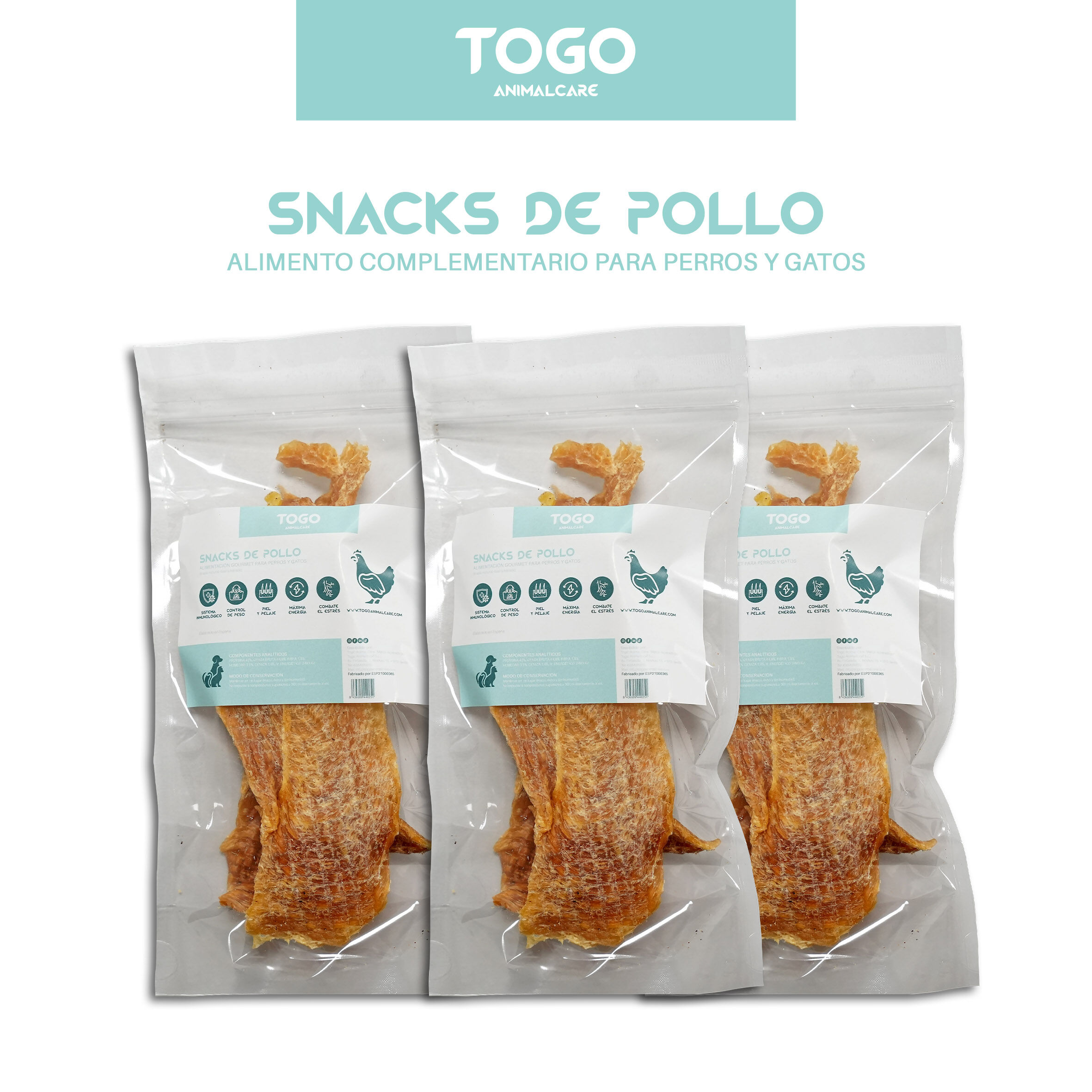 Tiras de Pollo Togo Animal Care | Snacks Naturales, , large Imagen numero 3