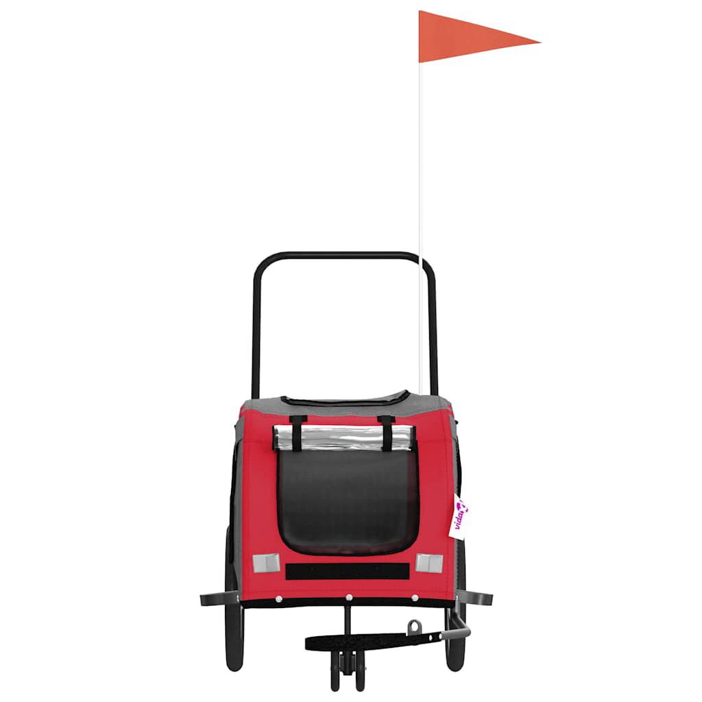 vidaXL Remolque de Bicicleta Mascotas Carrito para Bici Hierro Tela Oxford, , large Imagen numero 5