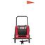 vidaXL Remolque de Bicicleta Mascotas Carrito para Bici Hierro Tela Oxford, , large indicador imagen numero 5
