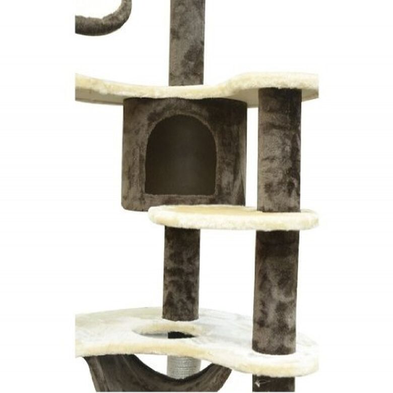 Pawhut árbol rascador de sisal crema y café para gatos thumbnail