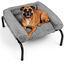 Nobleza Cama Elevada Sof&aacute; para Perros (XL-122*71*32cm) - Cama 2 en 1 Invierno/Verano con Coj&iacute;n de Felpa Desmontable, Cama T&eacute;rmica y Transpirable para Exterior e Interior, Gris, , large indicador imagen numero 14