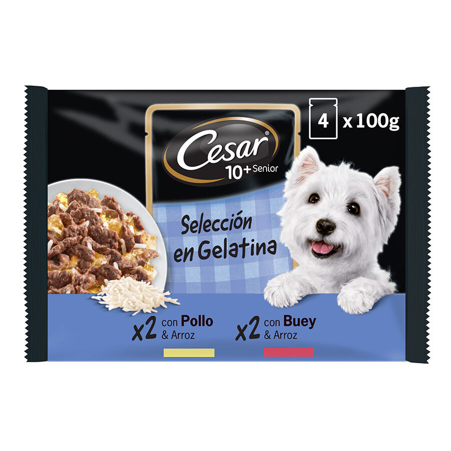 Cesar Carnes Mixtas Gelatina en Bolsita para Perros Senior - Multipack thumbnail