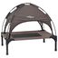 vidaXL Cama para Perros con Dosel Sofá Silla Tela Oxford y Acero Marrón, , large indicador imagen numero 1