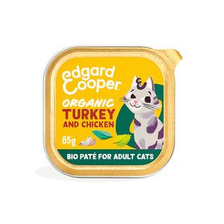 Edgard & Cooper Adult Pavo y Pollo Ecológico en Paté tarrina para gatos