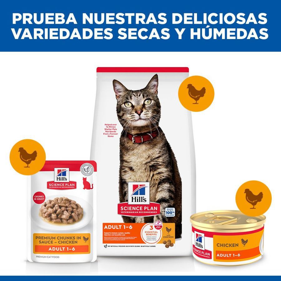 85 g Hill's Science Plan Adult Mousse de Pollo lata para gatos, , large Imagen numero 7