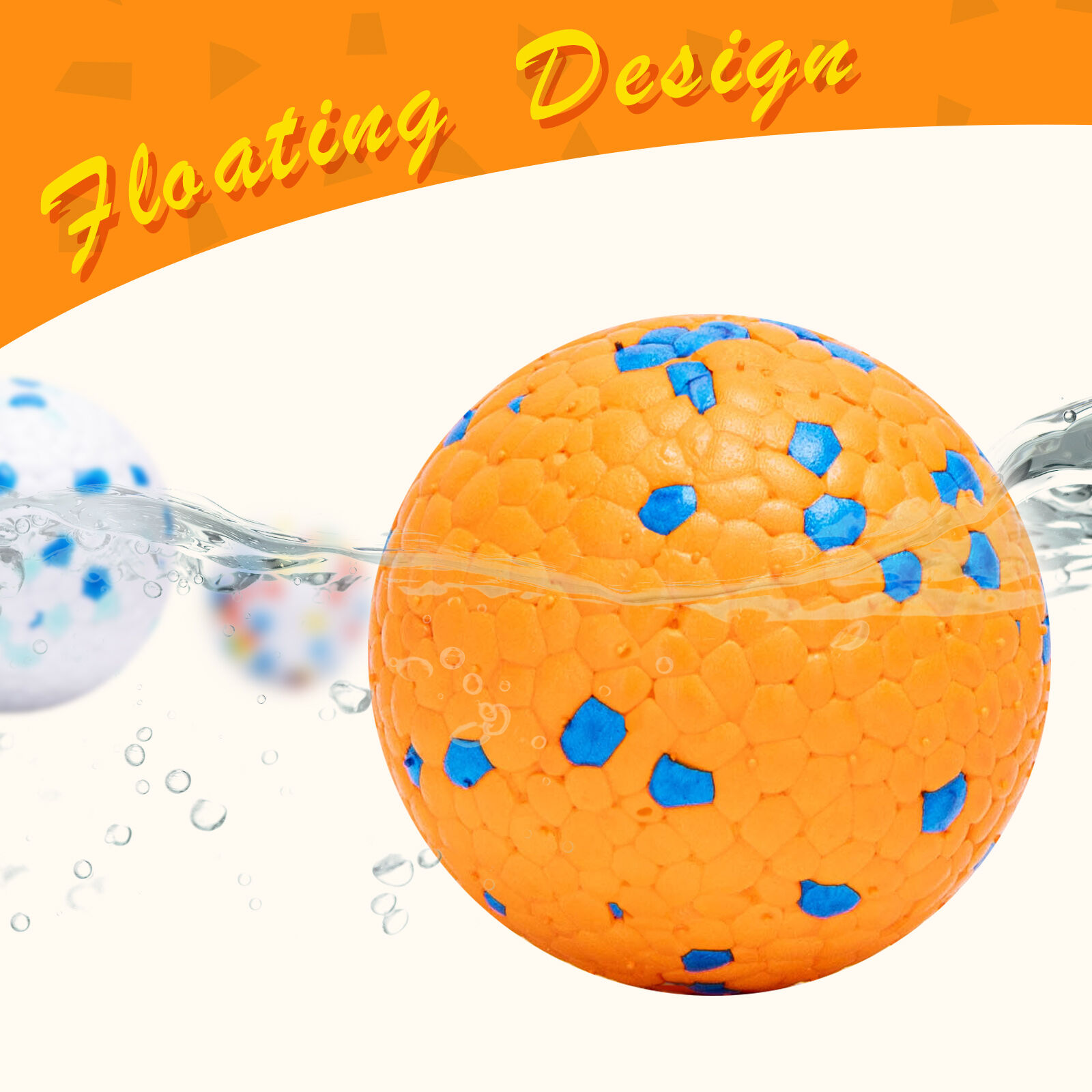 Nobleza Pelota Perro, Pack de 3 Pelota Juguete Interactiva para Perros, Pelota de goma duradera y el&aacute;stica, Apta para Perros Peque&ntilde;os Medianos Grandes, &Oslash; 6.3cm, , large Imagen numero 2